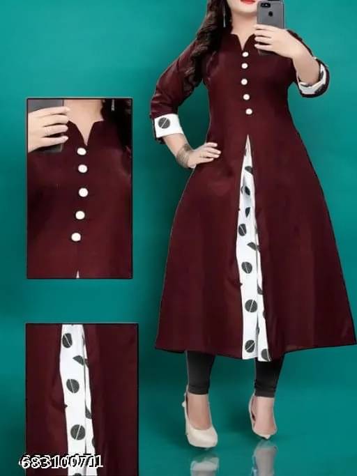     			VINHSCAPE Pack of 1 Cotton Embroidered A-line Women's Kurti - ( Multicolor )