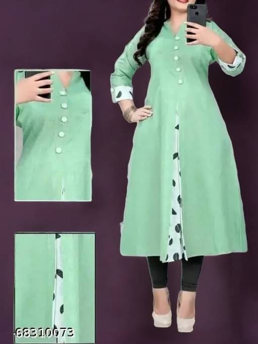     			VINHSCAPE Pack of 1 Cotton Embroidered A-line Women's Kurti - ( Multicolor )