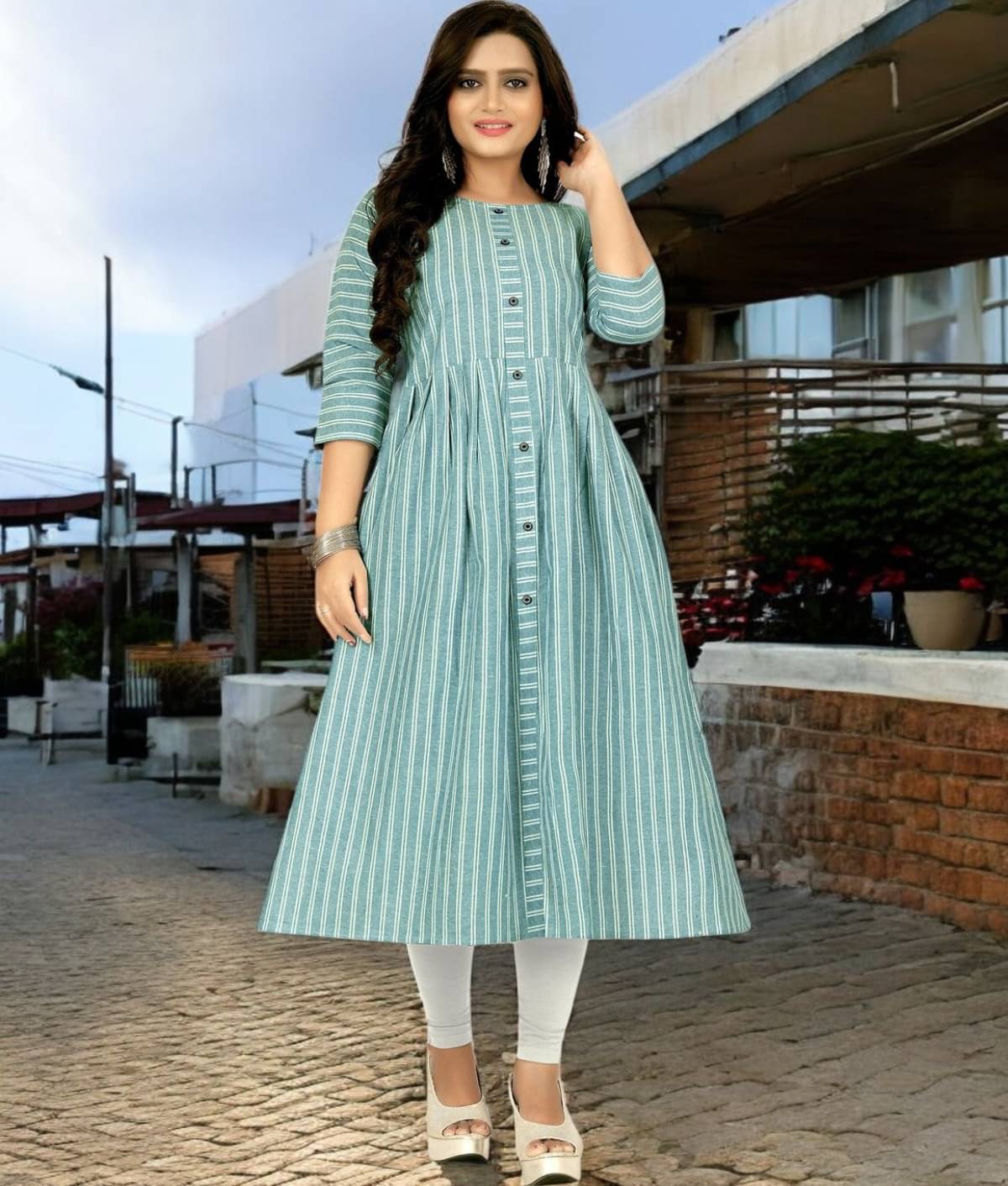     			VINHSCAPE Pack of 1 Cotton Embroidered A-line Women's Kurti - ( Multicolor )
