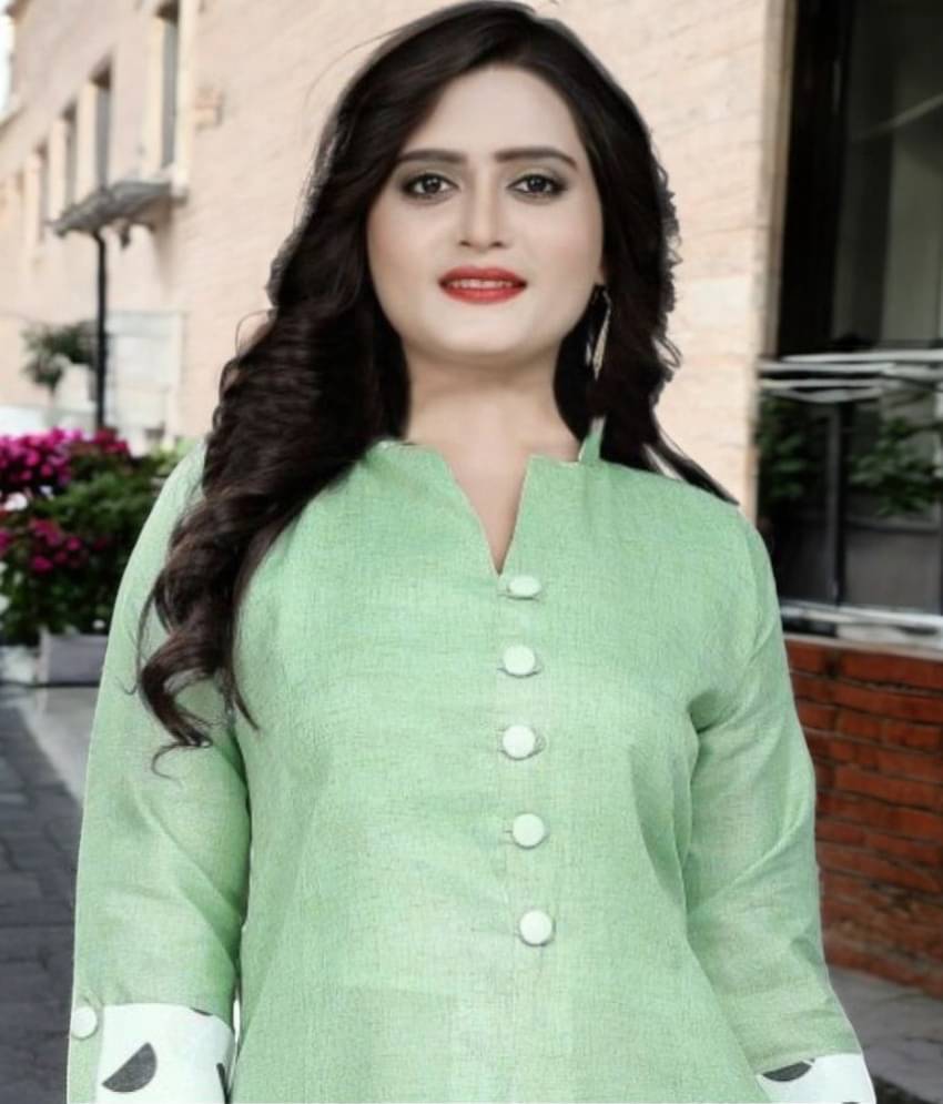 VINHSCAPE Pack of 1 Cotton Embroidered A-line Women's Kurti - ( Multicolor ) VINHSCAPE Pack of 1 Cotton Embroidered A-line Women's Kurti - ( Multicolor )
