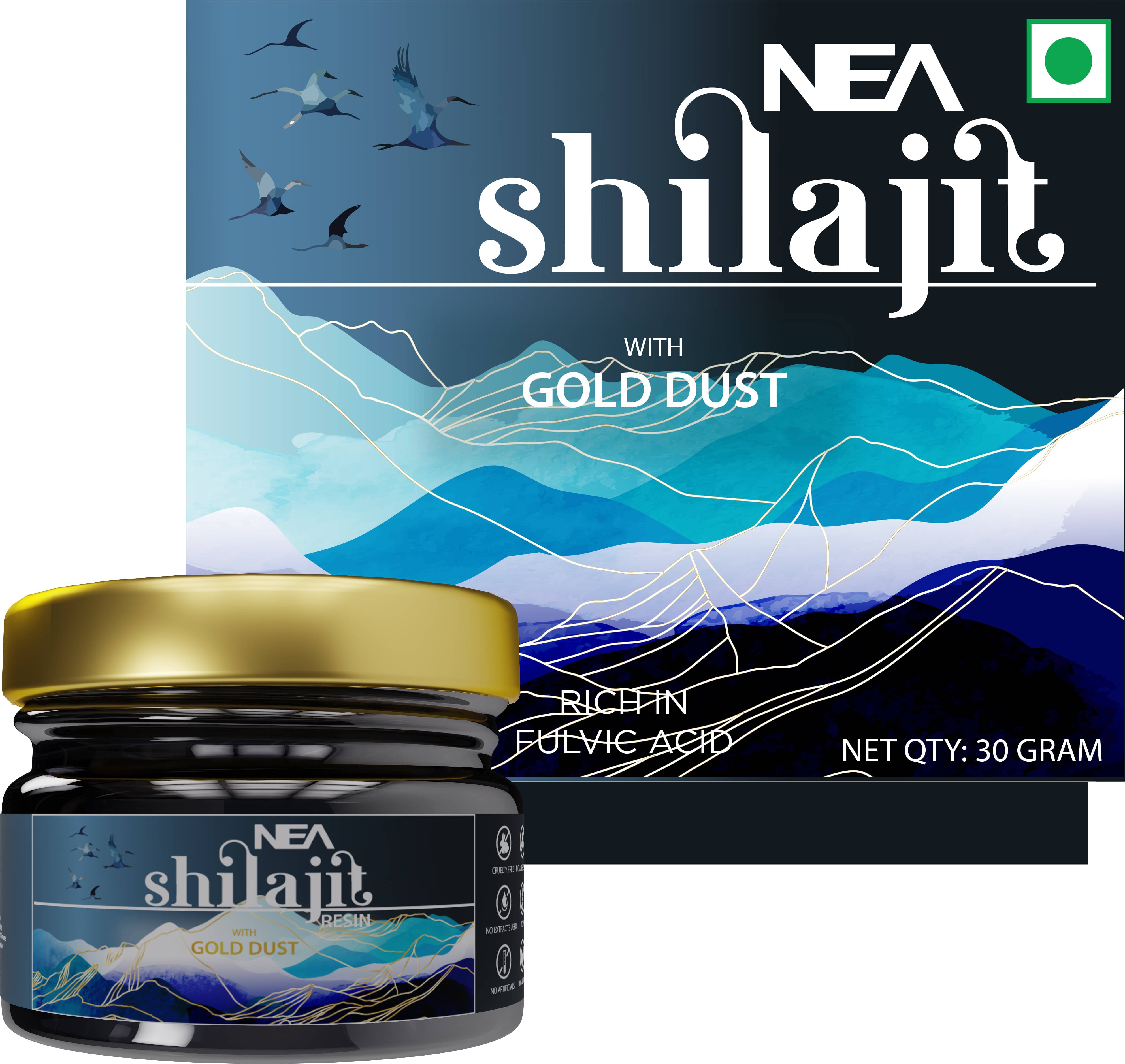     			Nea Ayurvedic Pure Shilajit Resin with Gold Dust 30gm | Boost Stamina | Boost Energy