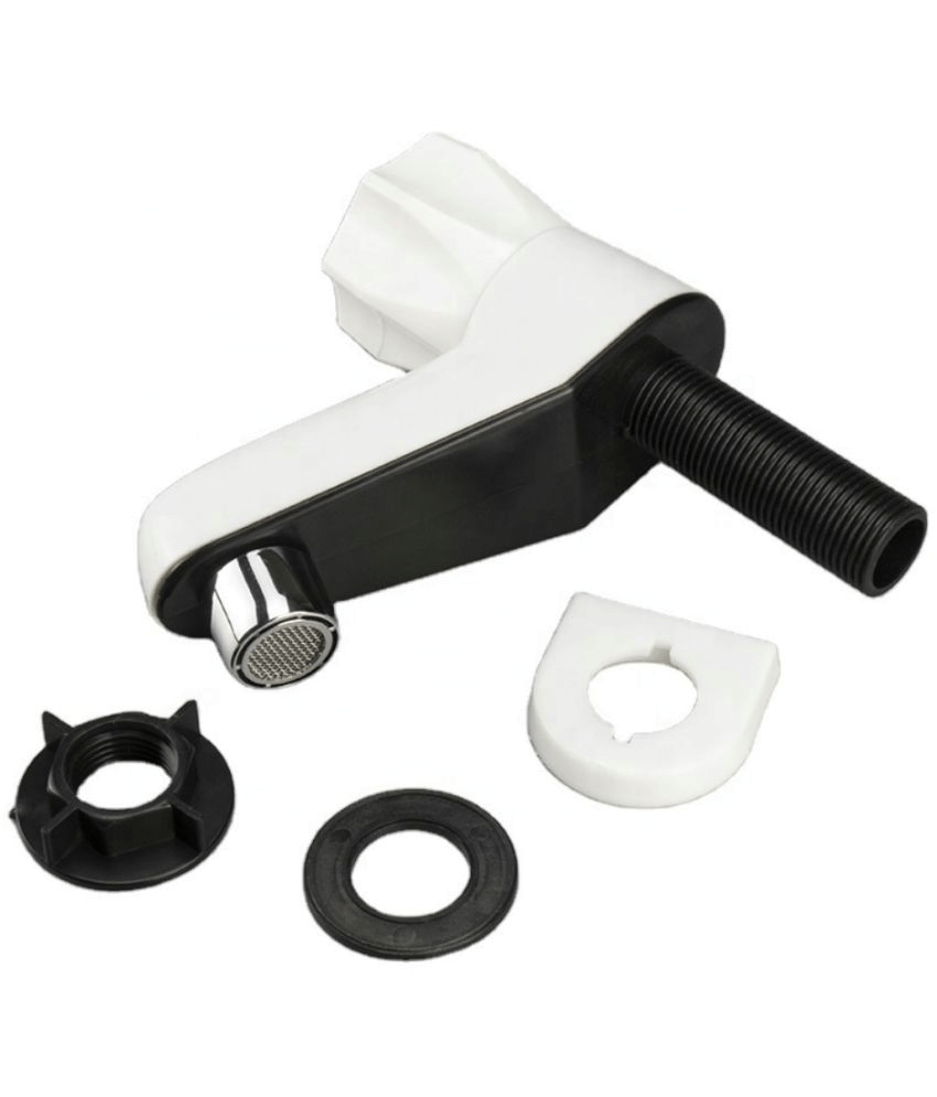 Bathfax PVC Pillar Cock Tap for Wash Basin (Pack of 1) Plastic (ABS) Bathroom Tap (Bib Cock)