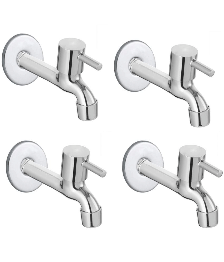 Bathfax TURBO STAINLESS STEEL LONG BIB TAP (PACK OF 4) Steel Bathroom Tap (Bib Cock)