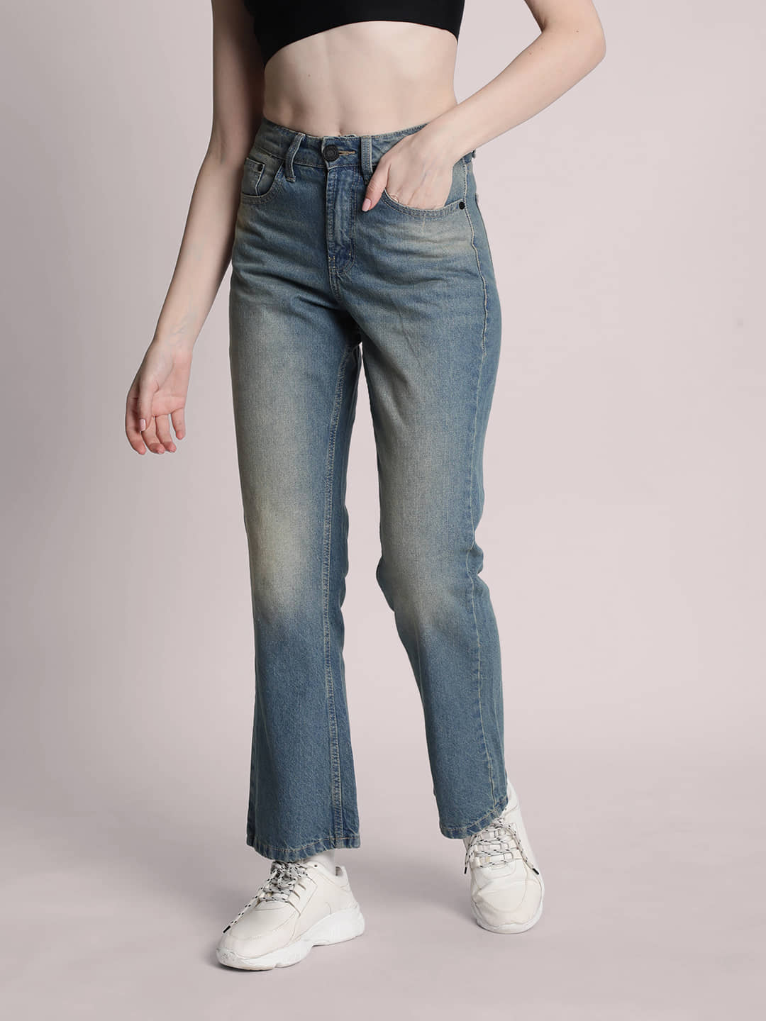 Bene Kleed - Blue Cotton Bootcut Women's Jeans ( Pack of 1 ) - Jeans | Buy online on ZillyBuy