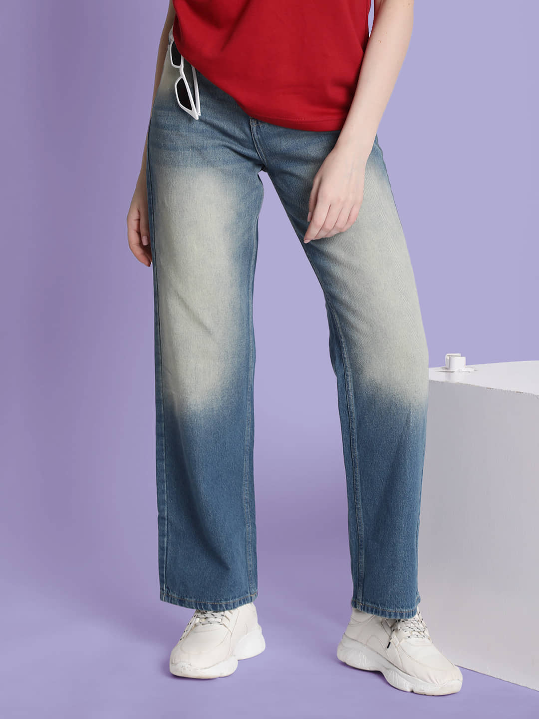 Bene Kleed - Blue Denim Straight Fit Women's Jeans ( Pack of 1 ) - Jeans | Buy online on ZillyBuy