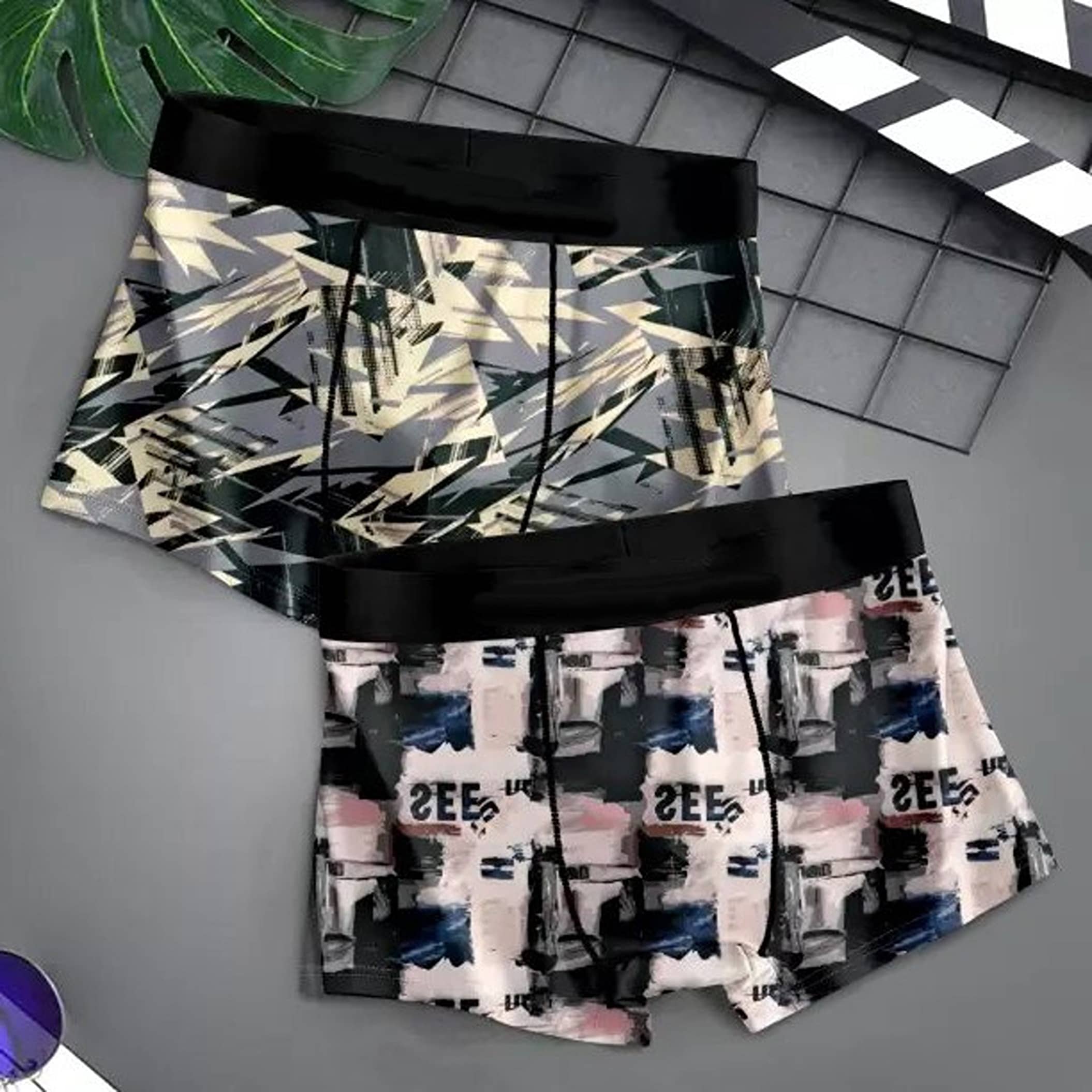 Cavenders Pack of 2 Nylon Trunks For Men's ( Multicolor )