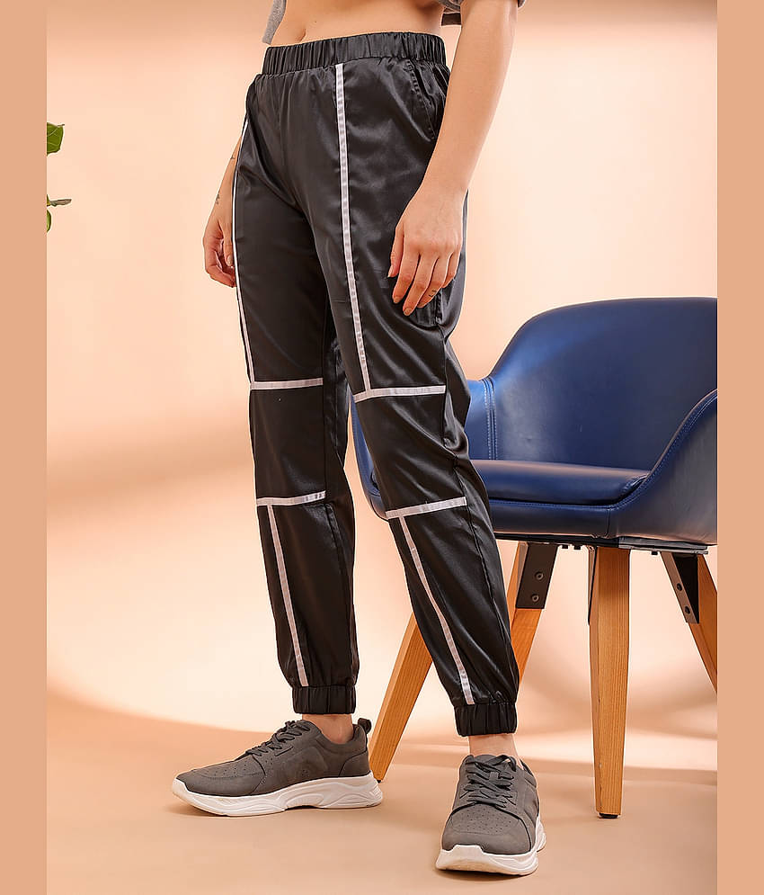 Freehand Pack of 1 Polyester Regular Women's Joggers ( Black )