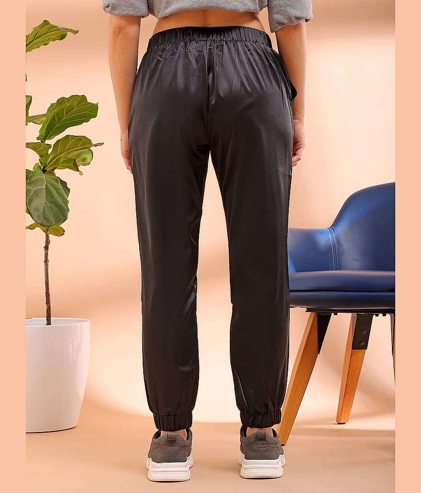 Freehand Pack of 1 Polyester Regular Women's Joggers ( Black )