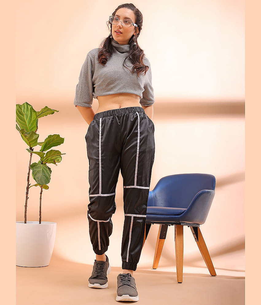 Freehand Pack of 1 Polyester Regular Women's Joggers ( Black )