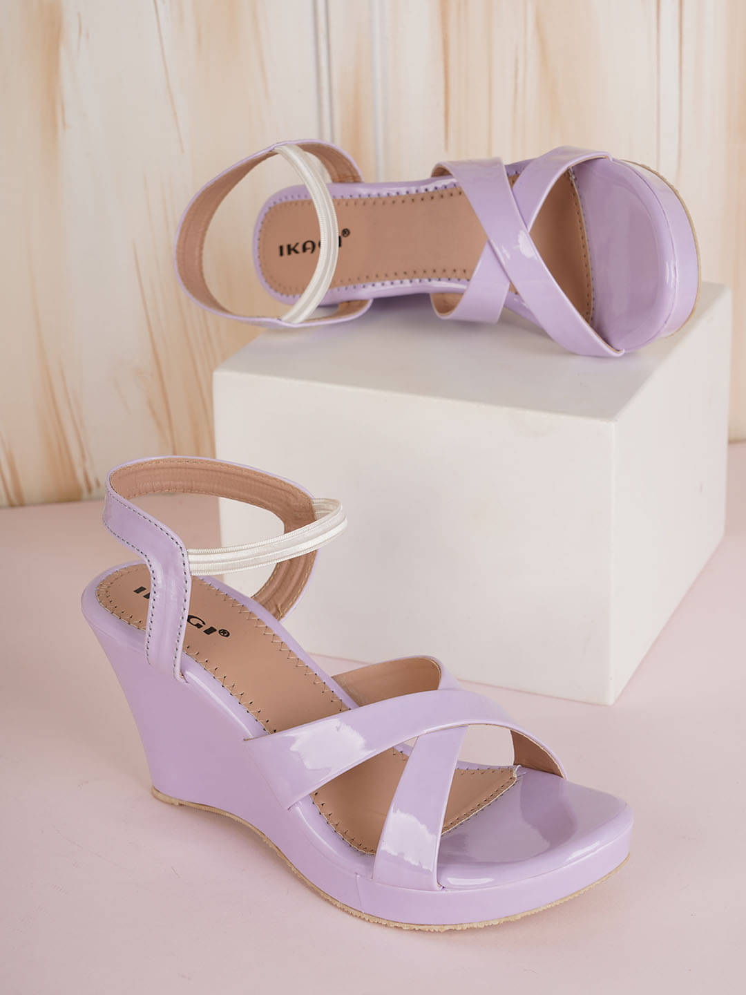     			IKAGI Purple Women's Sandal Heels