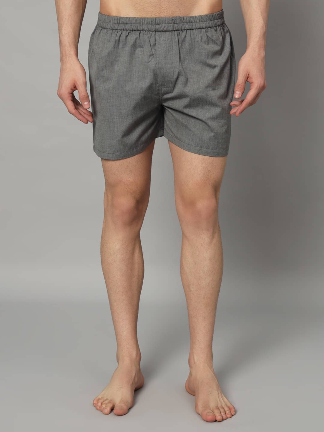     			OWO THE LABEL Pack of 1 Cotton Boxers For Men's ( Grey )