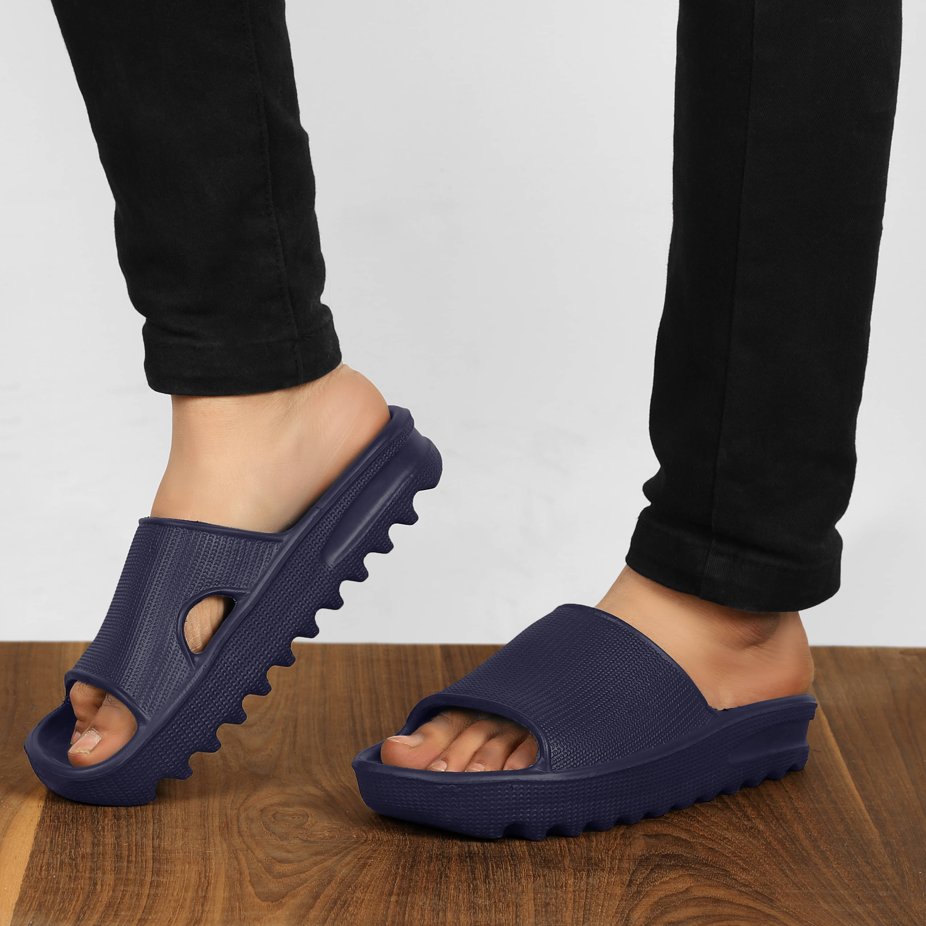     			PM Traders - Blue Men's Floater Sandals
