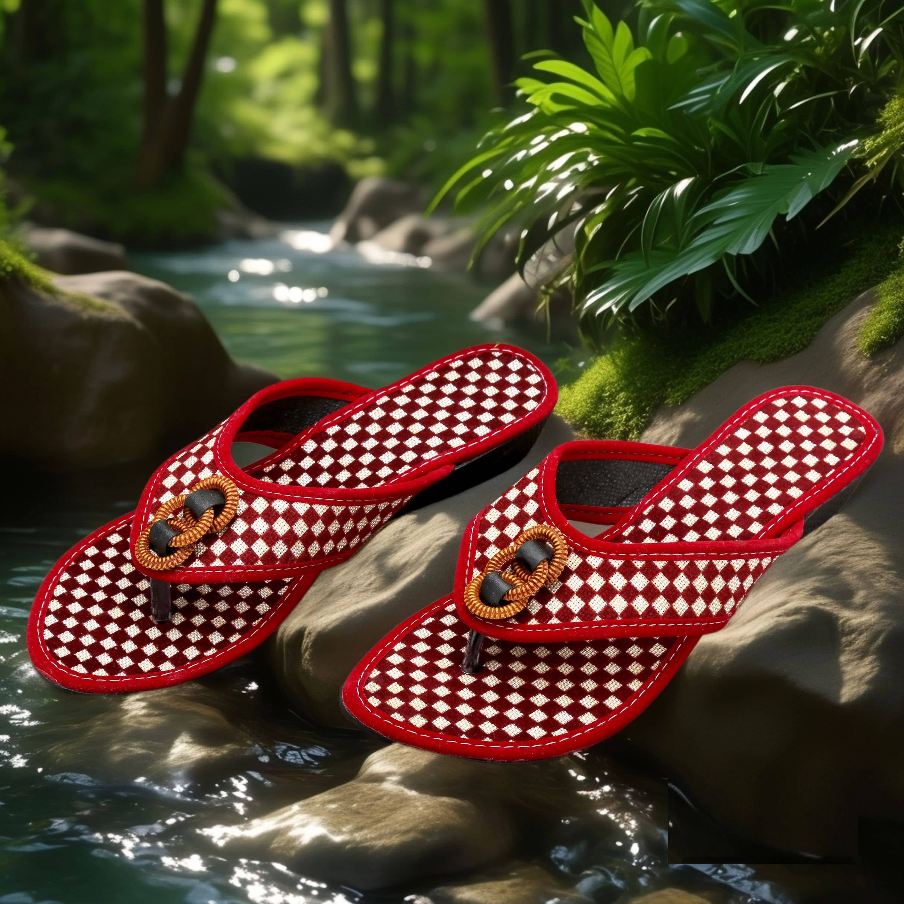 PM Traders Red Women's Flats