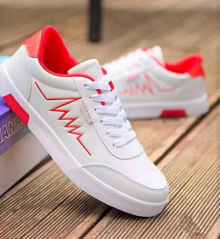     			PM Traders Sneakers For Men Red Men's Sneakers