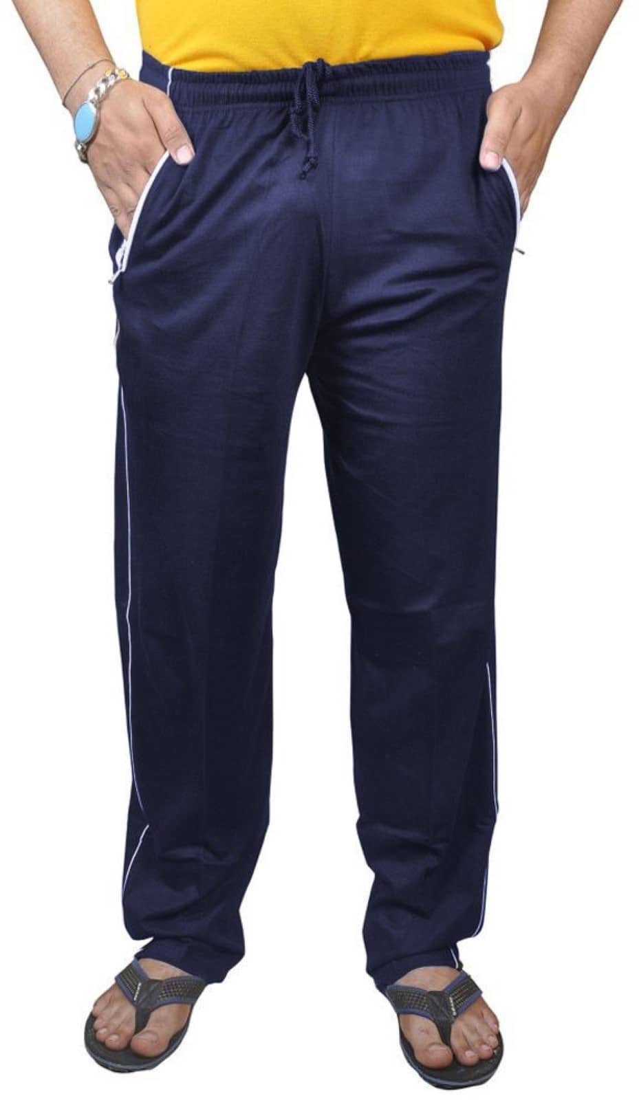 Reoutlook Blue Cotton Blend Men's Trackpants ( Pack of 1 ) - Track Pants | Buy online on ZillyBuy