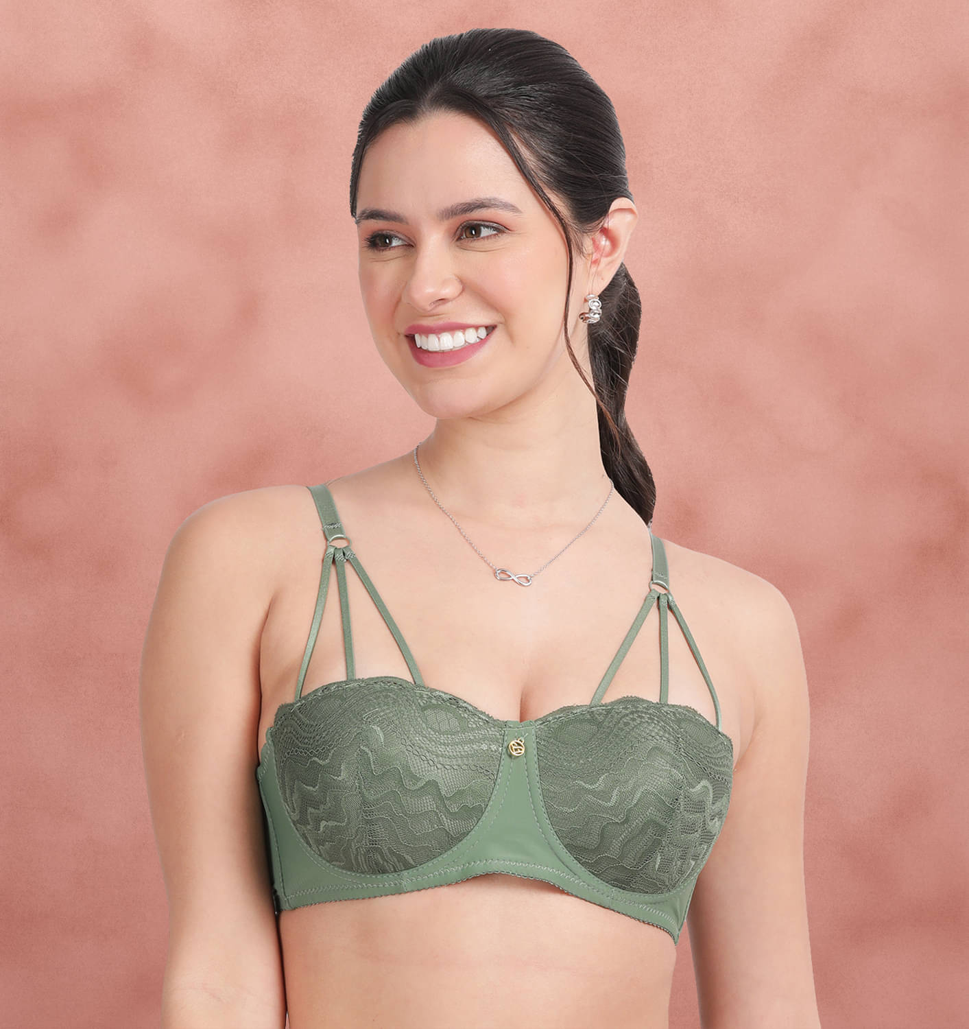Susie Pack of 1 Nylon Lightly Padded T-Shirt Bra For Women ( olive ) Susie Pack of 1 Nylon Lightly Padded T-Shirt Bra For Women ( olive )