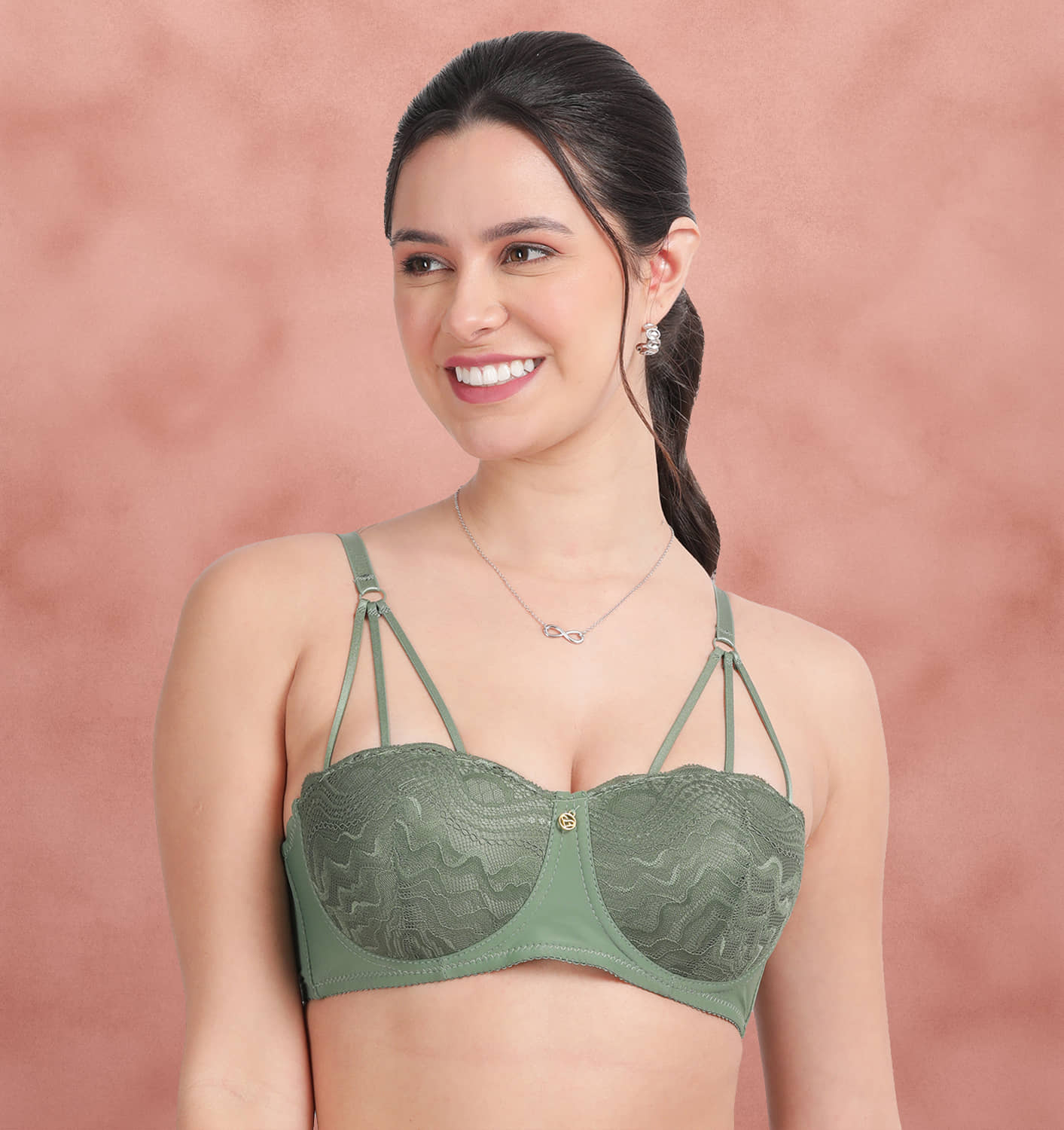 Susie Pack of 1 Nylon Lightly Padded T-Shirt Bra For Women ( Black )
