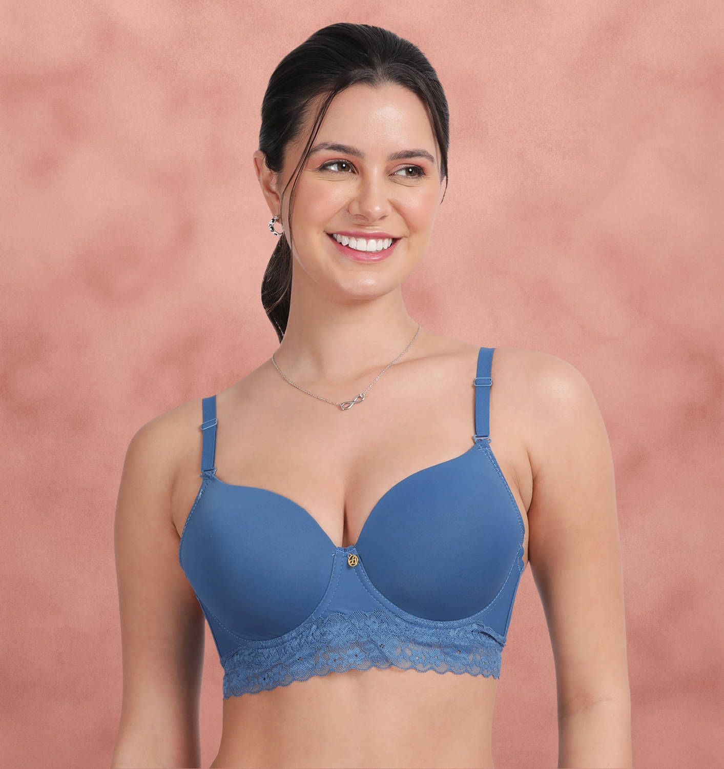 Susie Pack of 1 Nylon Lightly Padded T-Shirt Bra For Women ( Blue ) Susie Pack of 1 Nylon Lightly Padded T-Shirt Bra For Women ( Blue )