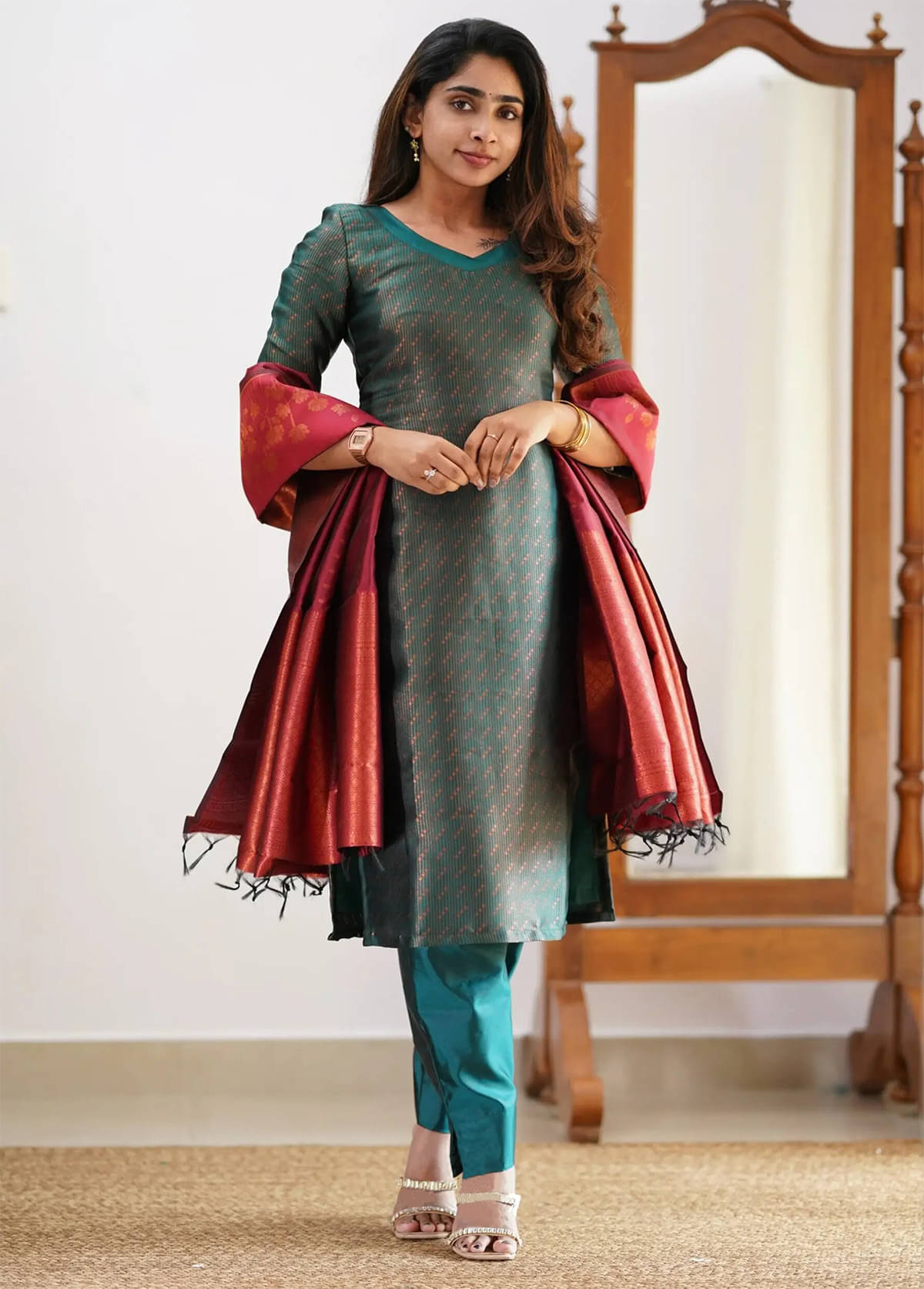 kedar fab Silk Blend Self Design Kurti With Pants Women's Stitched Salwar Suit - Light Blue ( Pack of 1 ) kedar fab Silk Blend Self Design Kurti With Pants Women's Stitched Salwar Suit - Light Blue ( Pack of 1 )