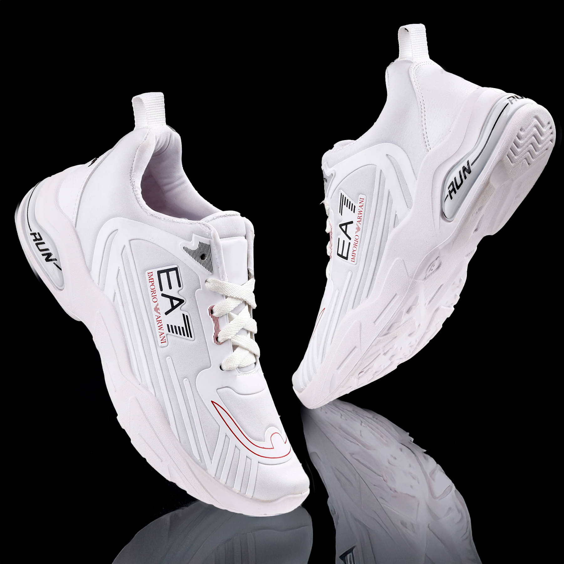     			HASTEN White Walking Running Sneakers White Men's Lifestyle Shoes