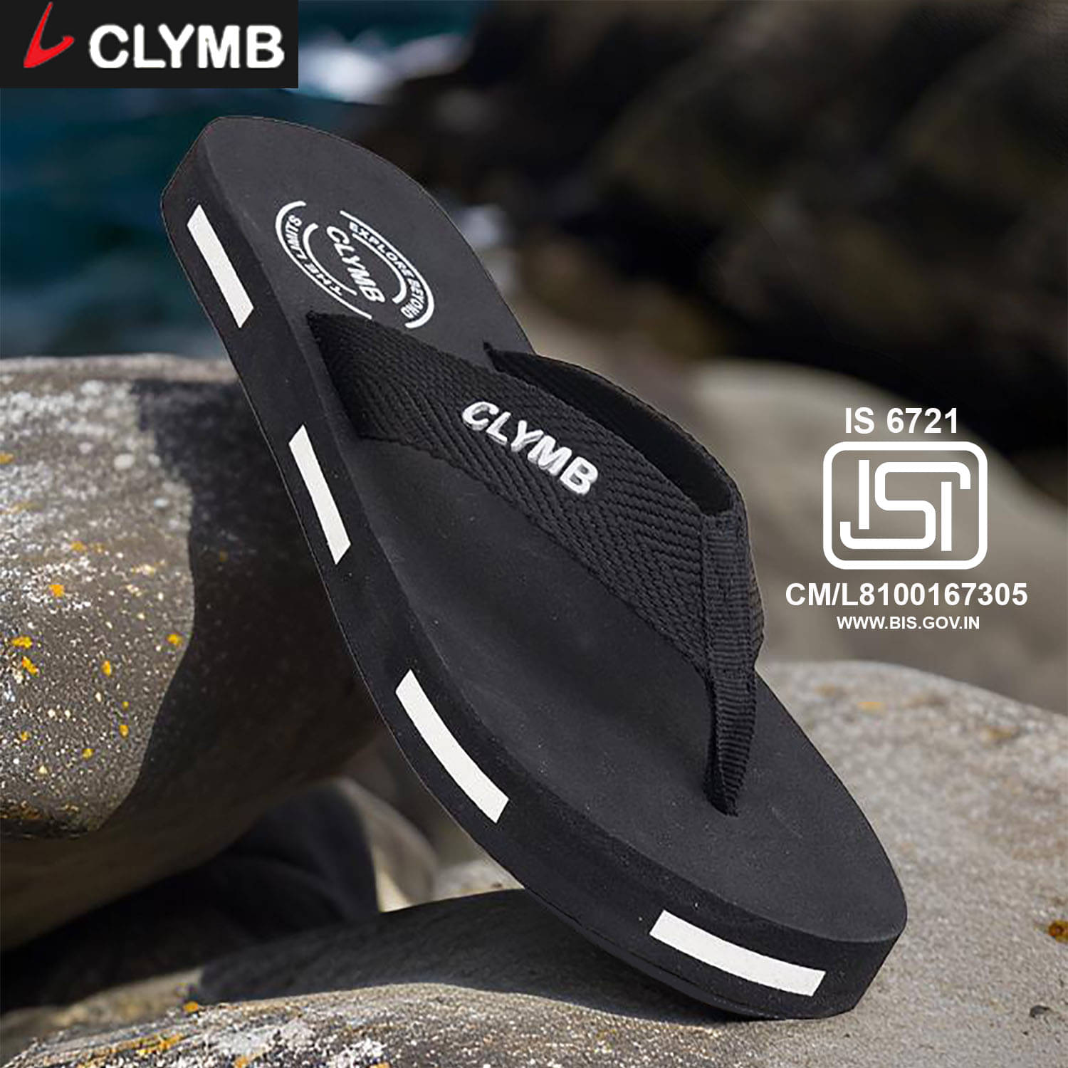     			Clymb Black Men's Daily Slipper