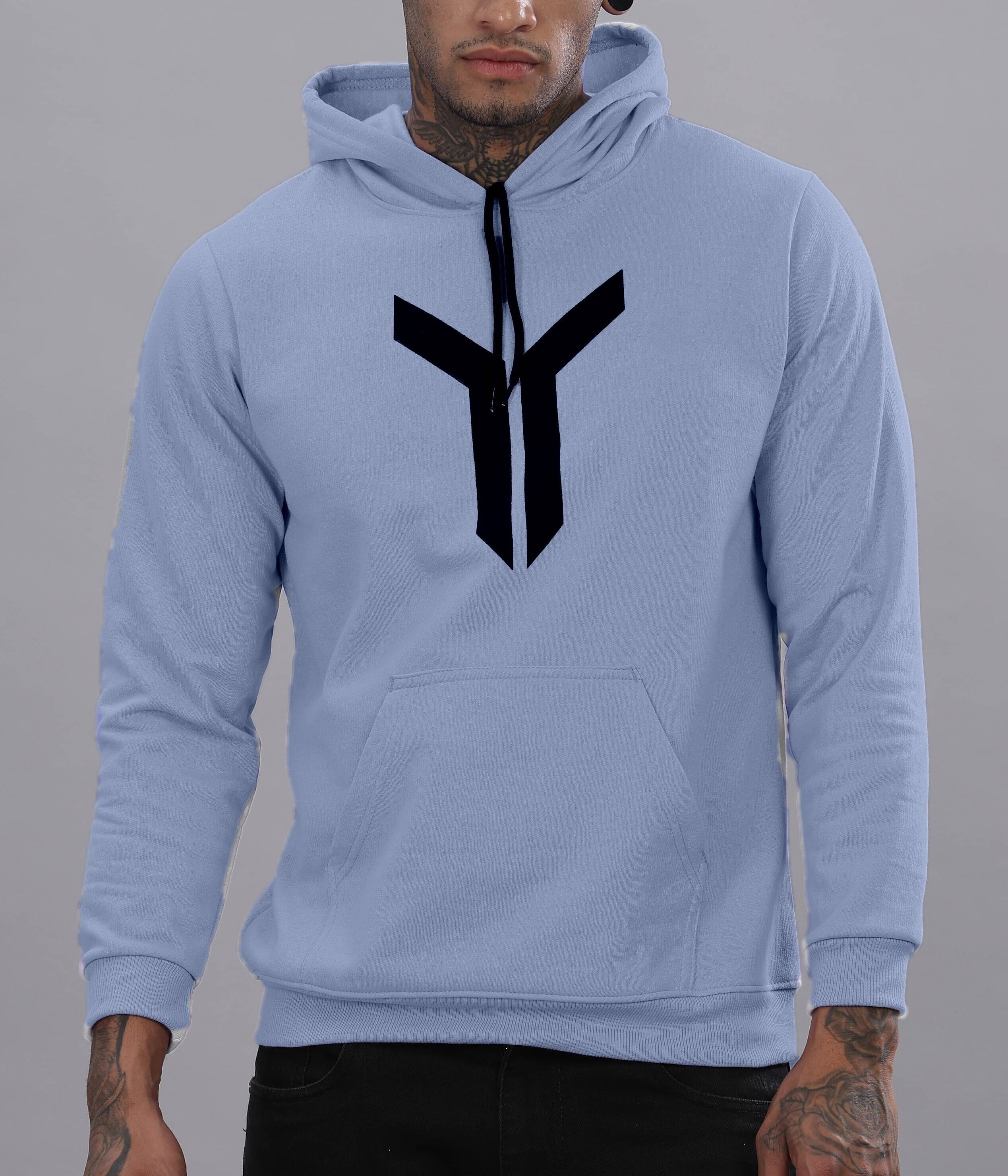     			FABRIPPLE Fleece Hooded Men's Sweatshirt - Blue ( Pack of 1 )