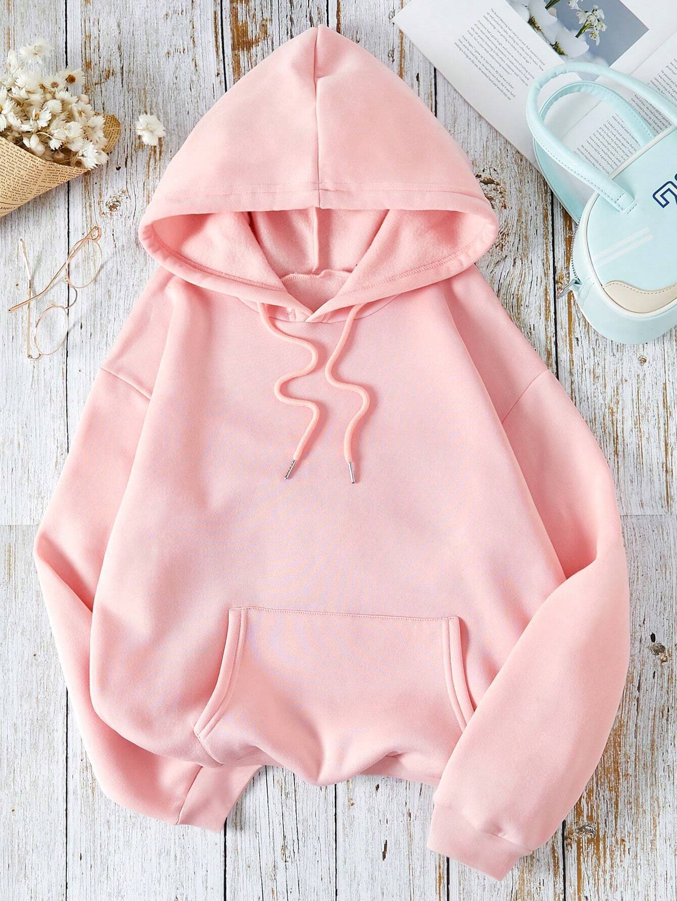     			FABRIPPLE Fleece Hooded Men's Sweatshirt - Pink ( Pack of 1 )