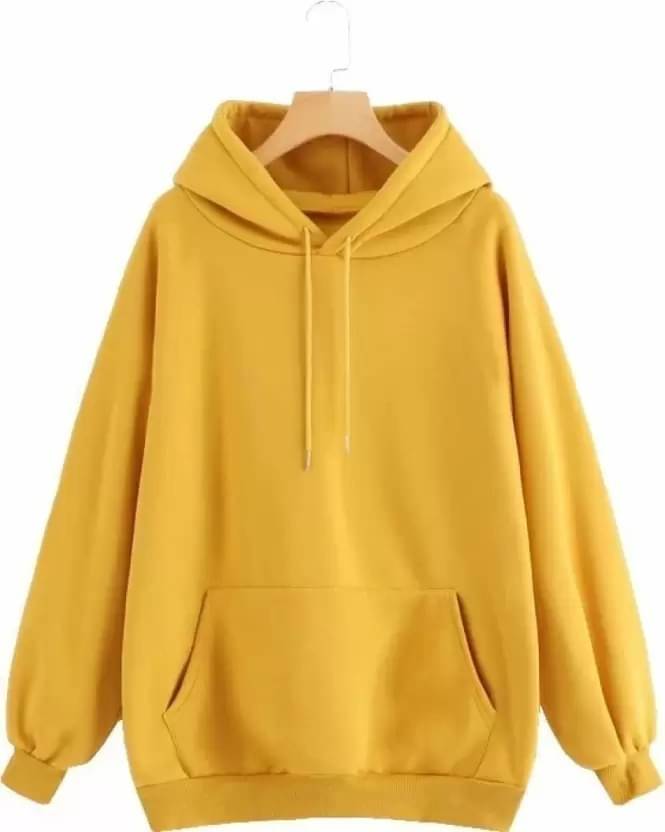 FABRIPPLE Fleece Hooded Men's Sweatshirt - Yellow ( Pack of 1 ) FABRIPPLE Fleece Hooded Men's Sweatshirt - Yellow ( Pack of 1 )