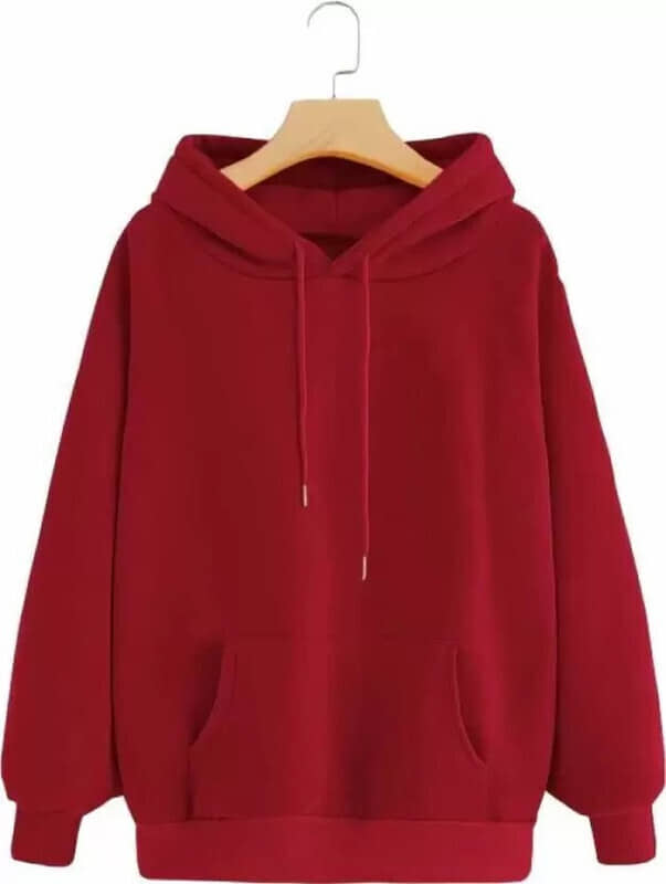 FABRIPPLE Fleece Hooded Men's Sweatshirt - Maroon ( Pack of 1 )