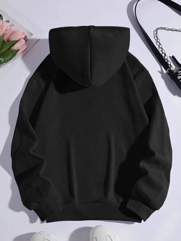     			FABRIPPLE Fleece Hooded Men's Sweatshirt - Black ( Pack of 1 )