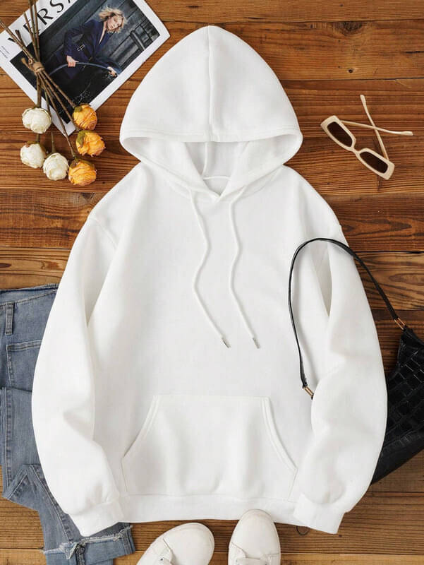     			FABRIPPLE Fleece Hooded Men's Sweatshirt - White ( Pack of 1 )