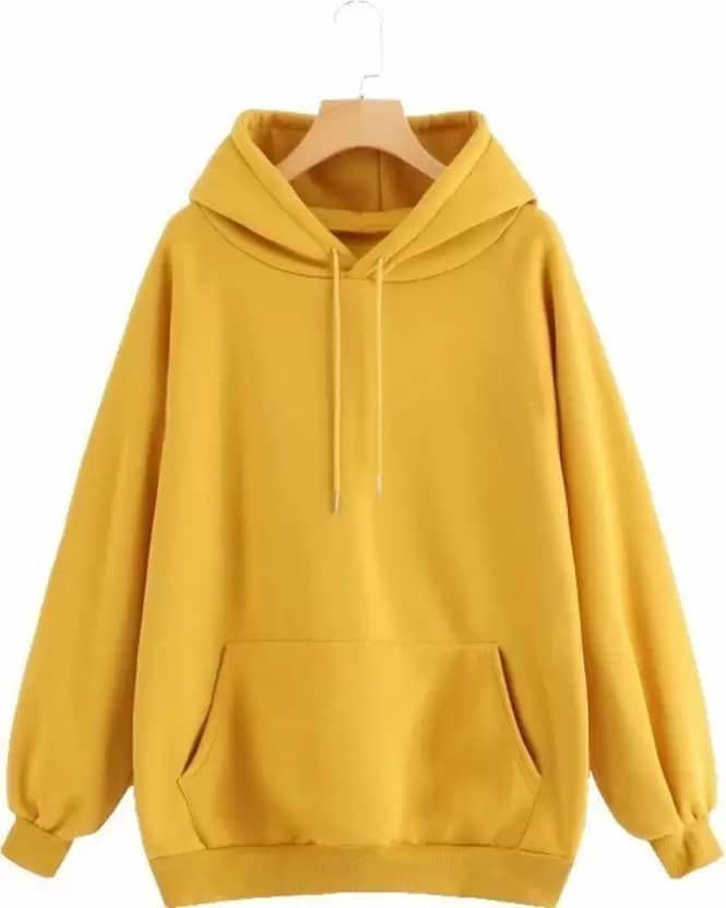 FABRIPPLE Fleece Hooded Men's Sweatshirt - Mustard ( Pack of 1 )