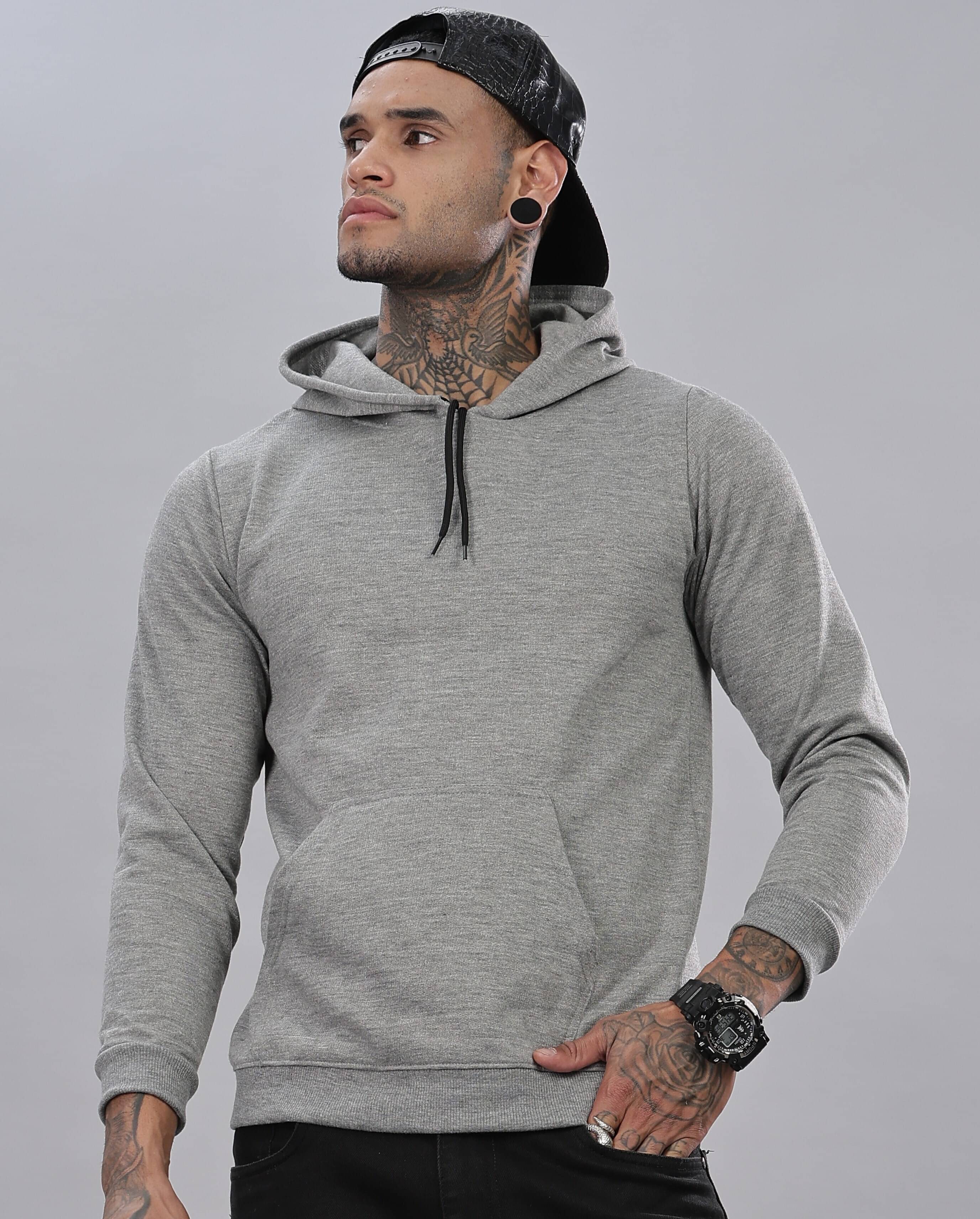 FABRIPPLE Fleece Hooded Men's Sweatshirt - Grey ( Pack of 1 )     			FABRIPPLE Fleece Hooded Men's Sweatshirt - Grey ( Pack of 1 )