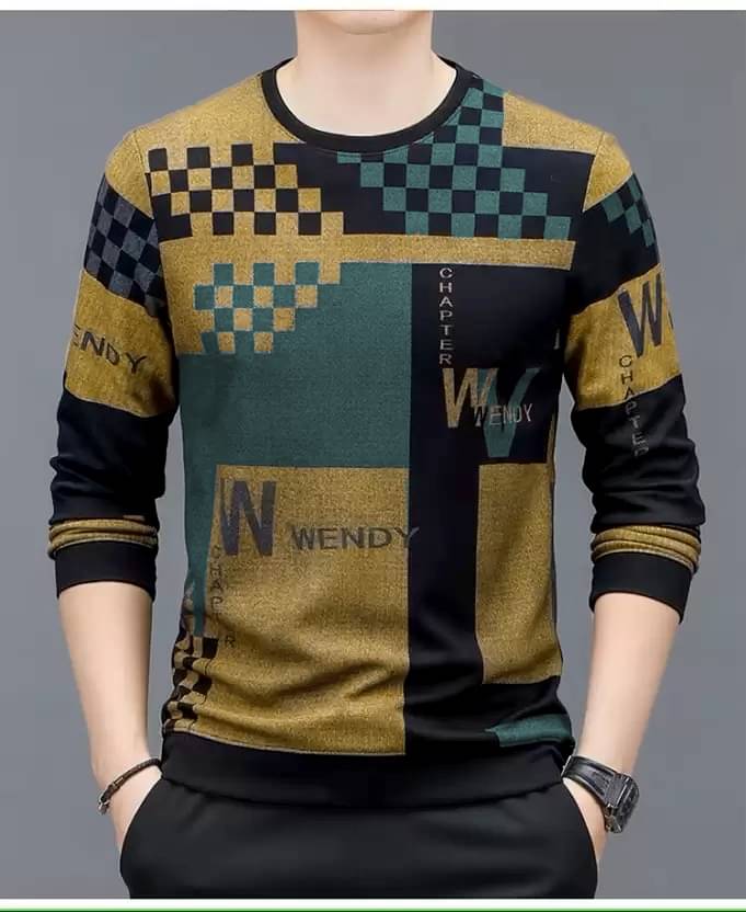FABRIPPLE Polyester Regular Fit Printed Full Sleeves Men's Round T-Shirt - Yellow ( Pack of 1 ) FABRIPPLE Polyester Regular Fit Printed Full Sleeves Men's Round T-Shirt - Yellow ( Pack of 1 )
