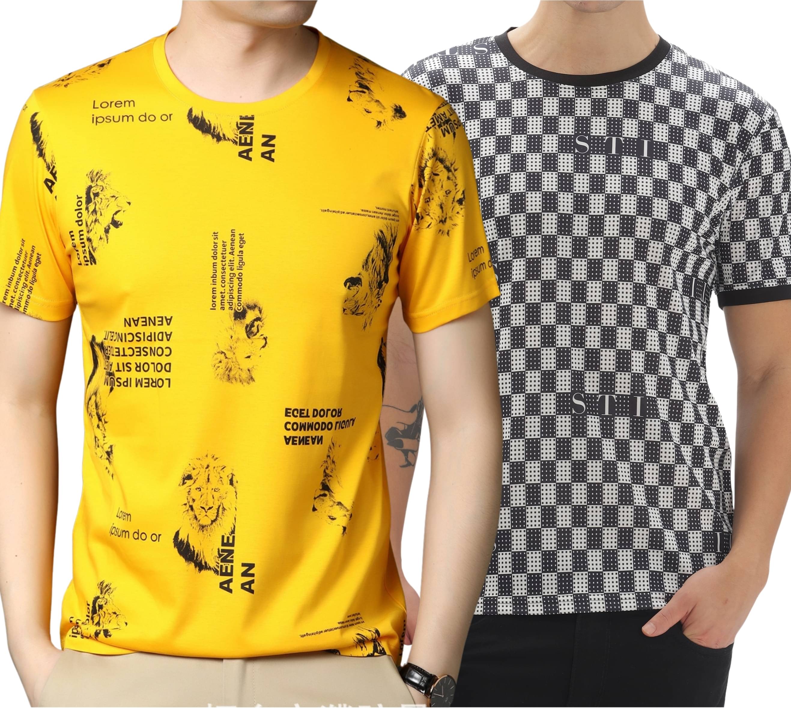 FABRIPPLE Polyester Regular Fit Self Design Half Sleeves Men's Round T-Shirt - Multicolor ( Pack of 1 ) FABRIPPLE Polyester Regular Fit Self Design Half Sleeves Men's Round T-Shirt - Multicolor ( Pack of 1 )