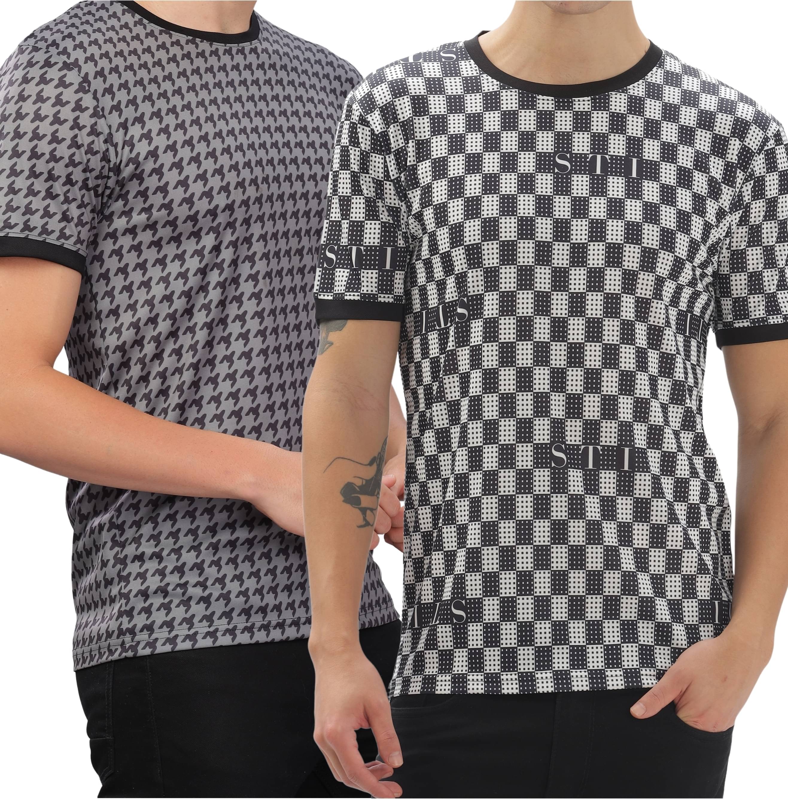 FABRIPPLE Polyester Regular Fit Self Design Half Sleeves Men's Round T-Shirt - Multicolor ( Pack of 1 ) FABRIPPLE Polyester Regular Fit Self Design Half Sleeves Men's Round T-Shirt - Multicolor ( Pack of 1 )
