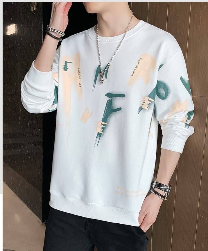 FABRIPPLE Polyester Round Neck Men's Sweatshirt - White ( Pack of 1 ) FABRIPPLE Polyester Round Neck Men's Sweatshirt - White ( Pack of 1 )
