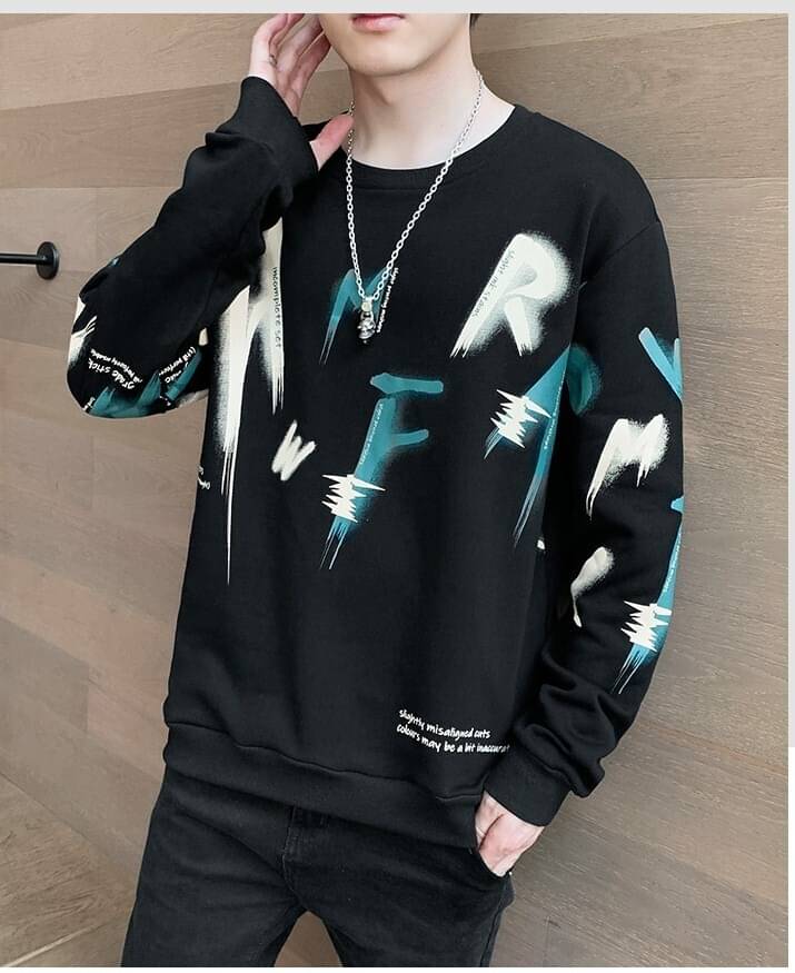    			FABRIPPLE Polyester Round Neck Men's Sweatshirt - Black ( Pack of 1 )