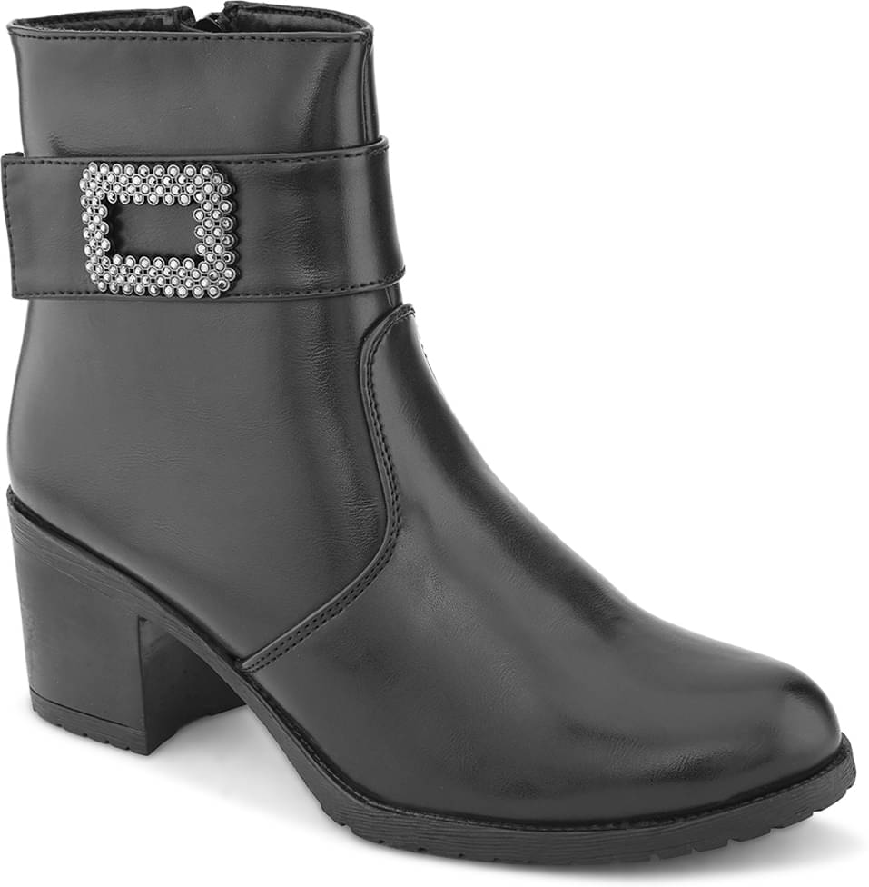 Fentacia Black Women's Ankle Length Boots Fentacia Black Women's Ankle Length Boots
