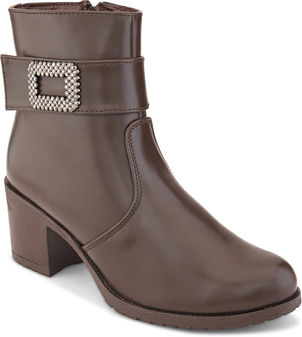     			Fentacia Brown Women's Ankle Length Boots