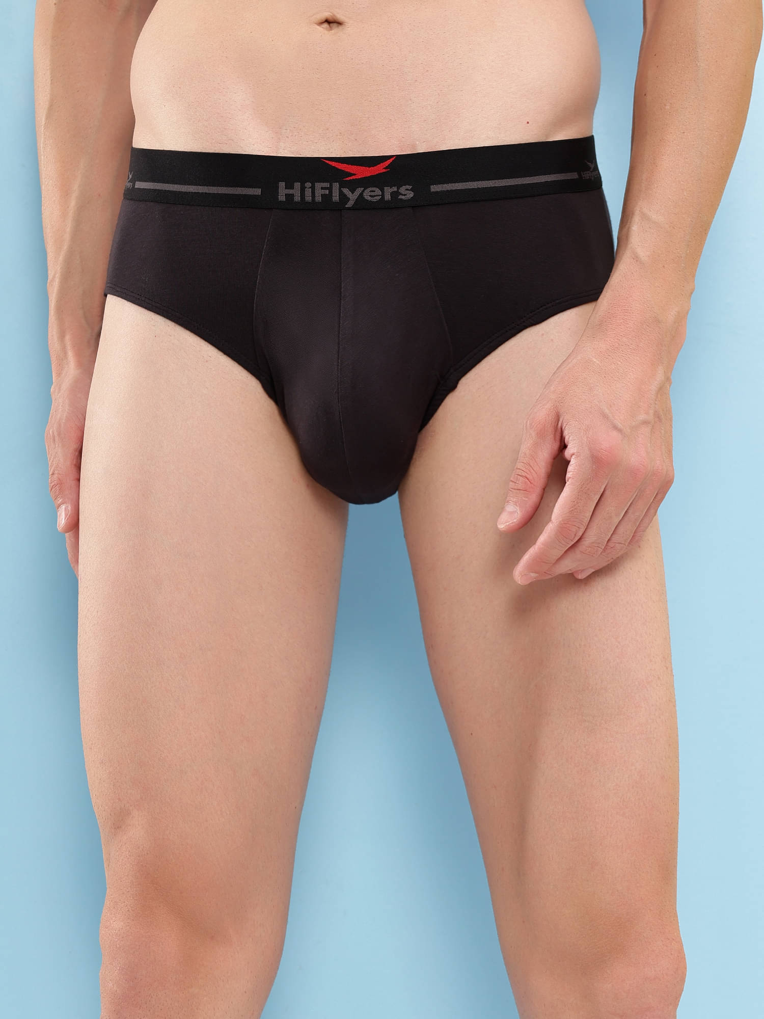    			Hiflyers Pack of 1 Modal Briefs For Men's ( Black )