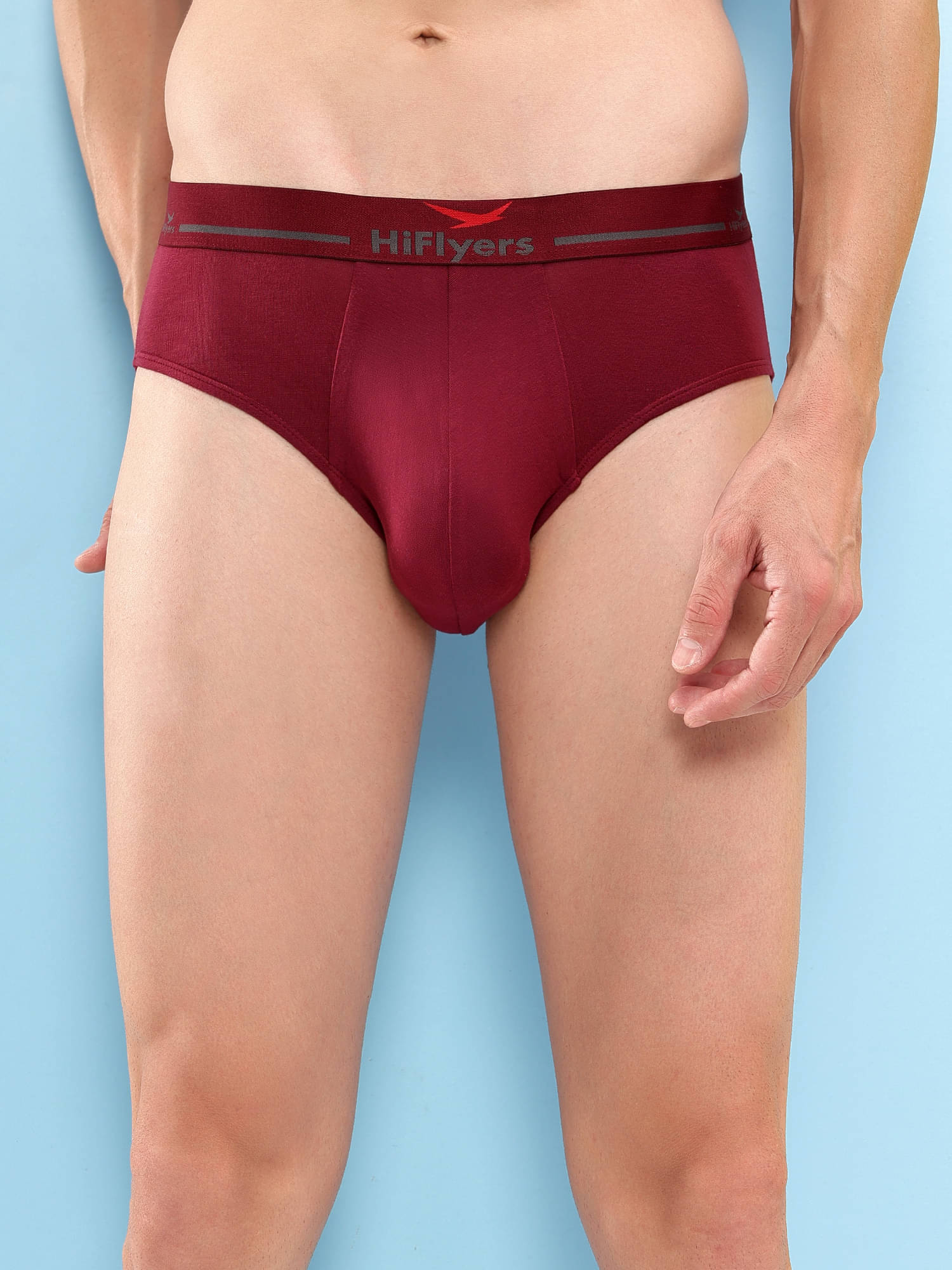     			Hiflyers Pack of 1 Modal Briefs For Men's ( Maroon )