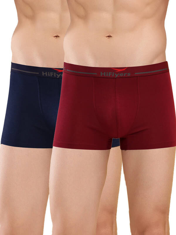 Hiflyers Pack of 2 Cotton Blend Trunks For Men's ( Maroon ) Hiflyers Pack of 2 Cotton Blend Trunks For Men's ( Maroon )