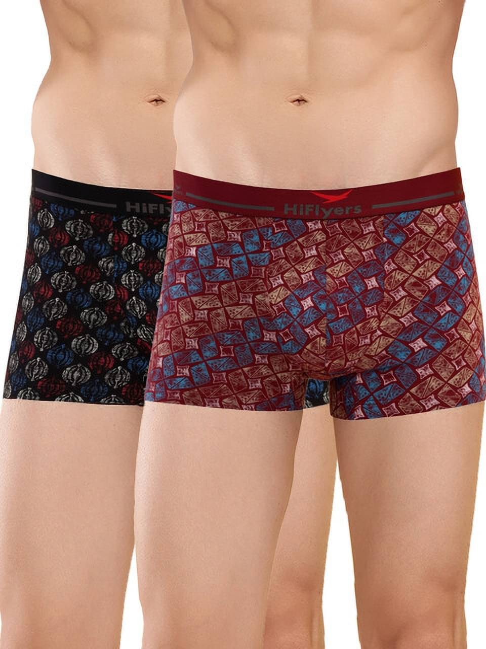 Hiflyers Pack of 2 Cotton Blend Trunks For Men's ( Black )     			Hiflyers Pack of 2 Cotton Blend Trunks For Men's ( Black )