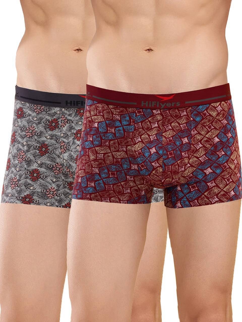 Hiflyers Pack of 2 Cotton Blend Trunks For Men's ( Grey ) Hiflyers Pack of 2 Cotton Blend Trunks For Men's ( Grey )