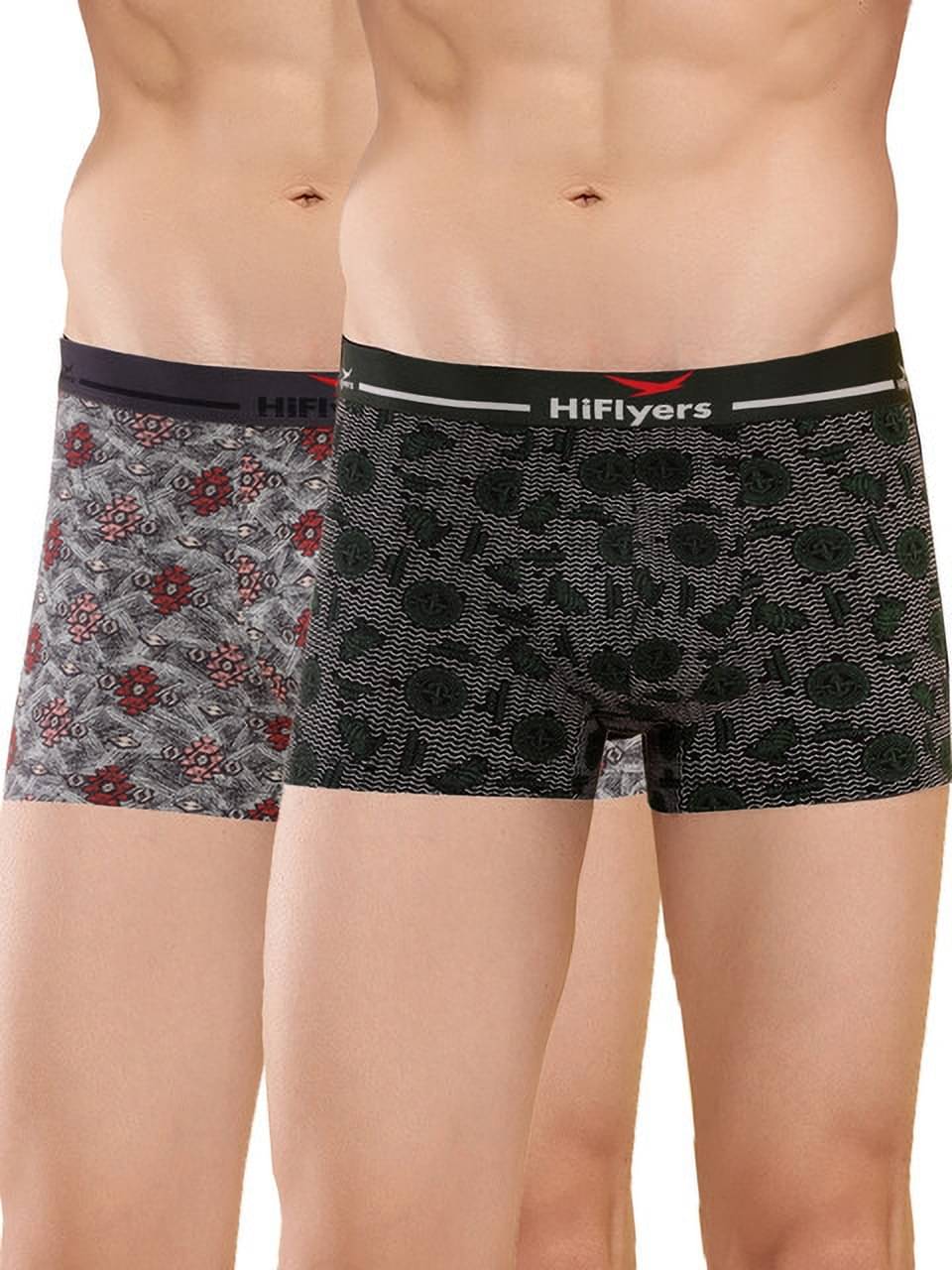 Hiflyers Pack of 2 Cotton Blend Trunks For Men's ( Grey ) Hiflyers Pack of 2 Cotton Blend Trunks For Men's ( Grey )