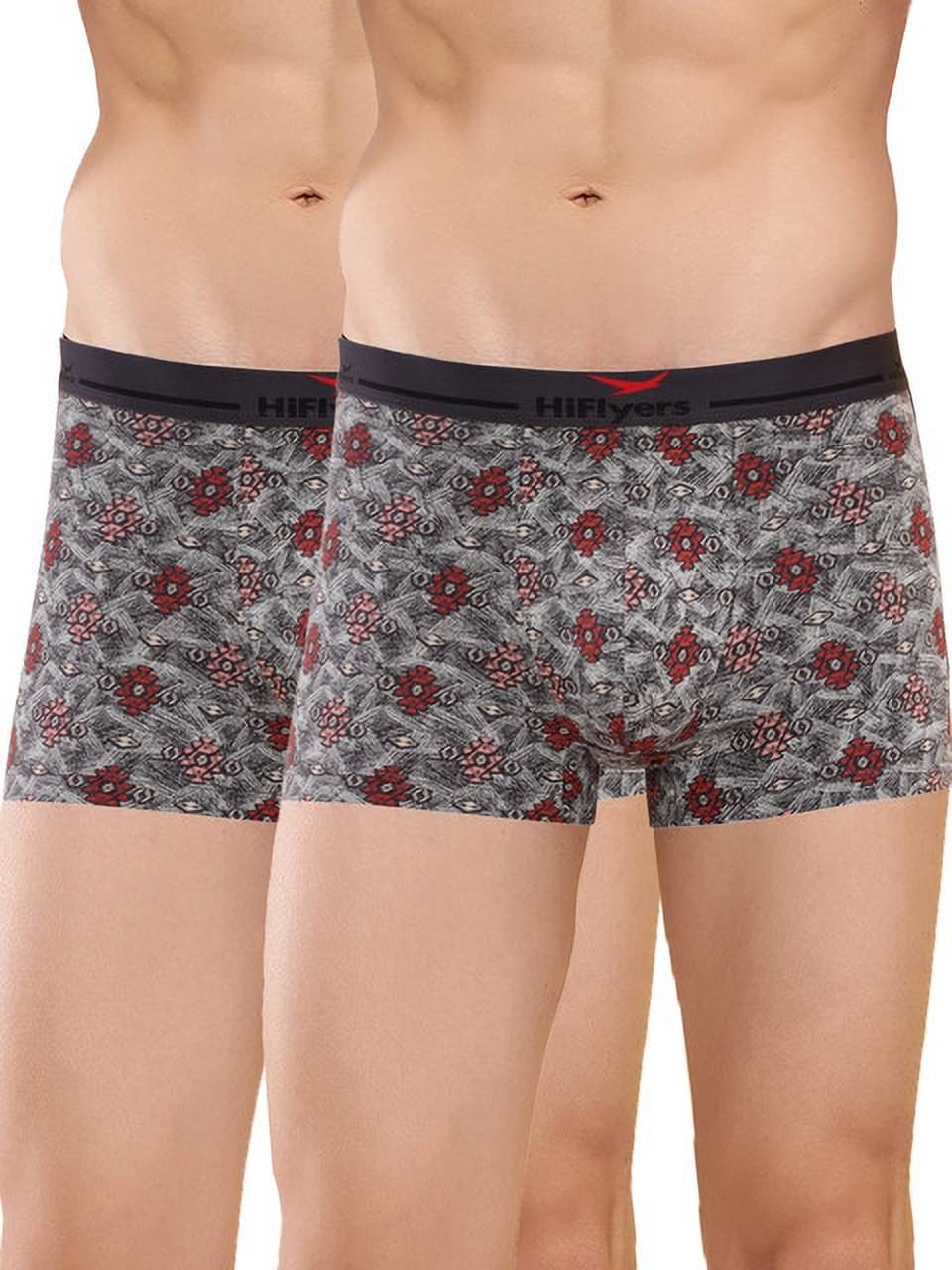 Hiflyers Pack of 2 Cotton Blend Trunks For Men's ( Grey )     			Hiflyers Pack of 2 Cotton Blend Trunks For Men's ( Grey )