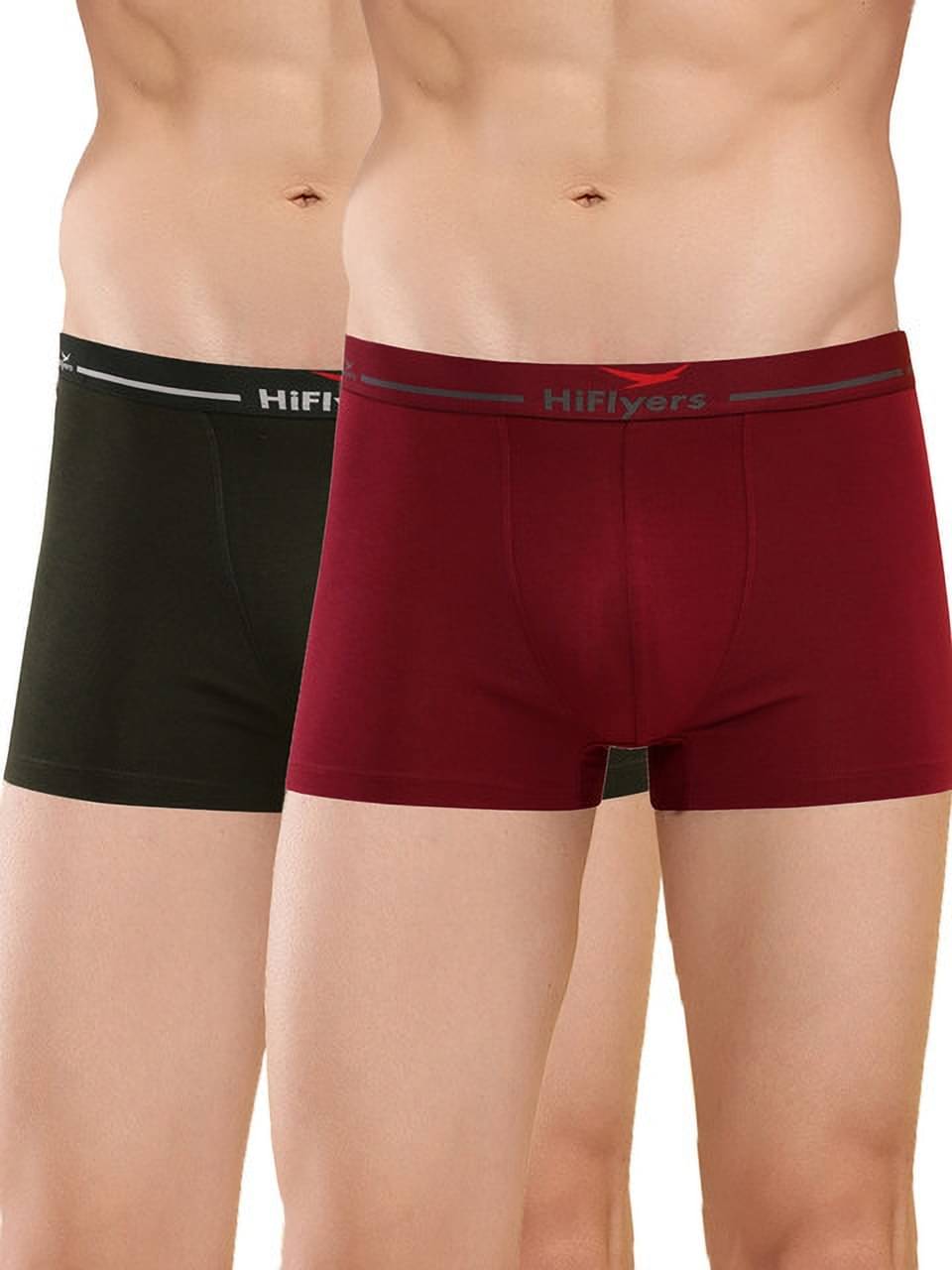 Hiflyers Pack of 2 Cotton Blend Trunks For Men's ( Maroon )     			Hiflyers Pack of 2 Cotton Blend Trunks For Men's ( Maroon )