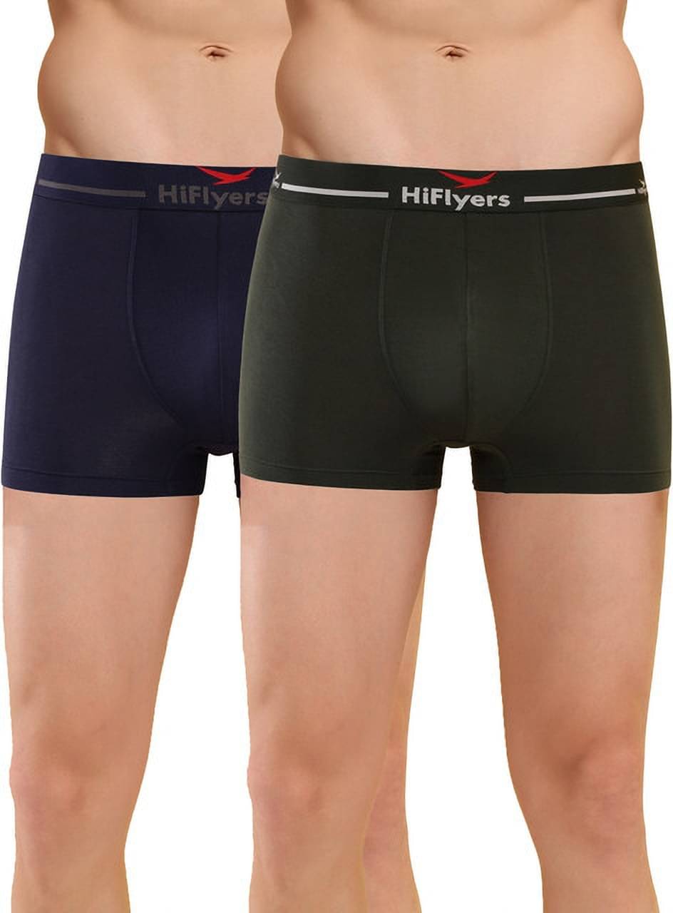     			Hiflyers Pack of 2 Modal Trunks For Men's ( Blue )