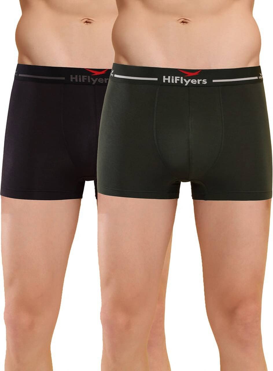     			Hiflyers Pack of 2 Modal Trunks For Men's ( Black )